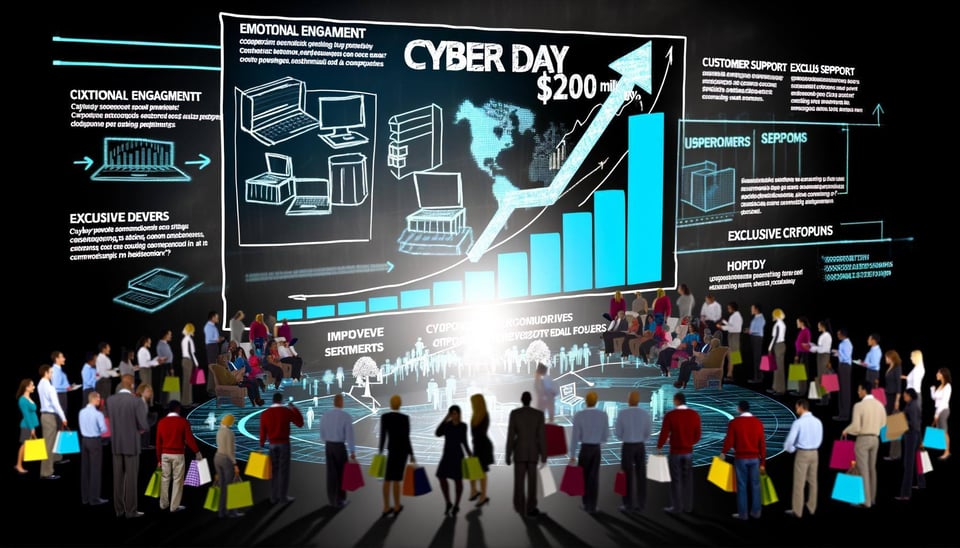 An image of CyberDay, a popular online sales event, showing shoppers browsing through a wide variety of products at discounted prices