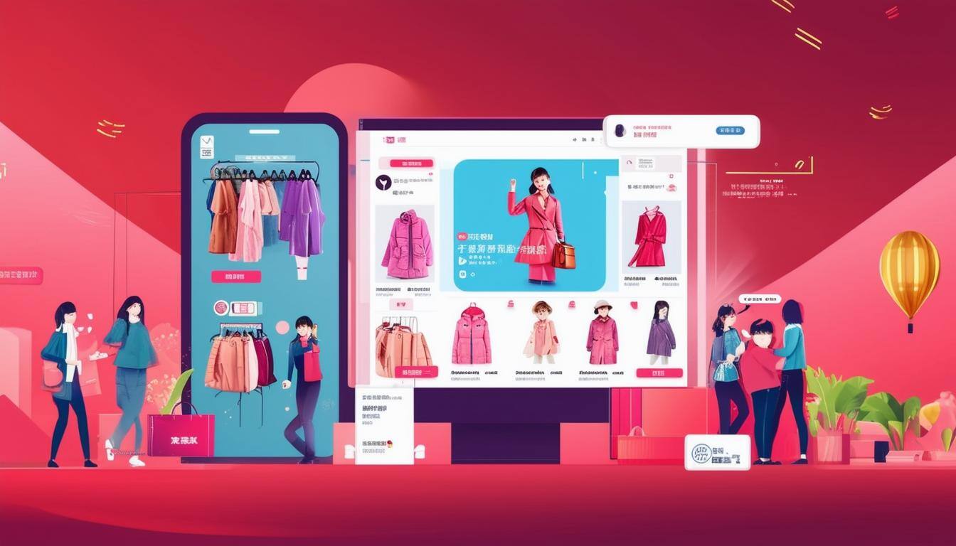 An image of a live shopping event in China, where consumers can watch live streams, interact with hosts, and make purchases directly on the platform