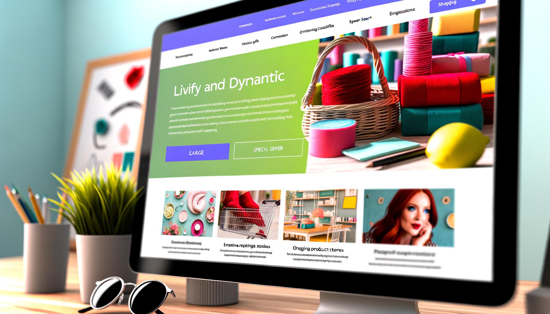 An image of a vibrant and engaging ecommerce platform with emotional content to connect with consumers on a personal level